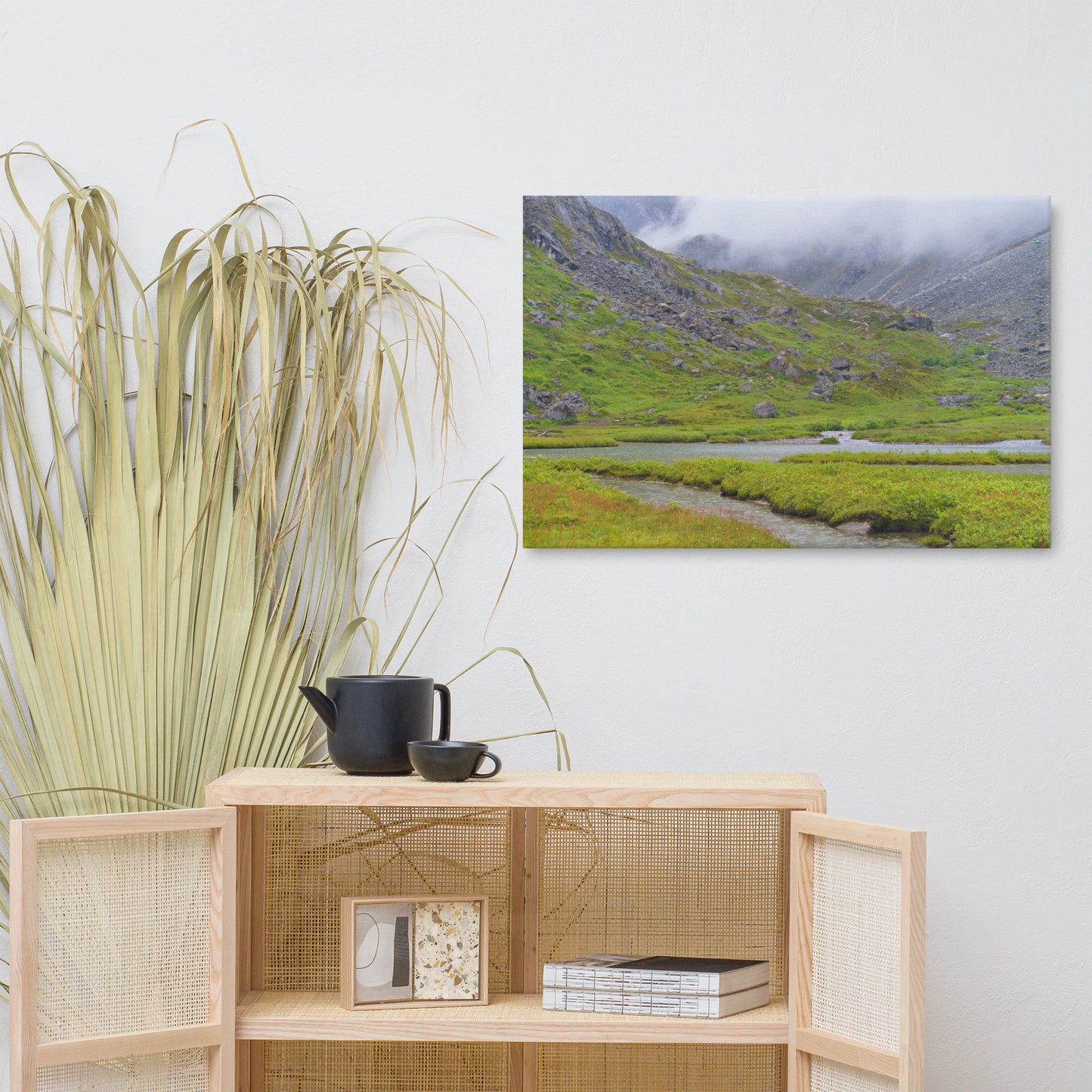 Stream in the mountains Photo Canvas