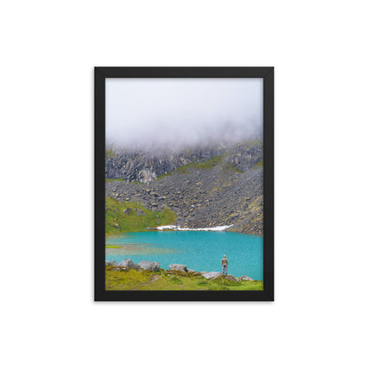 Mountain lake Alaska Framed poster