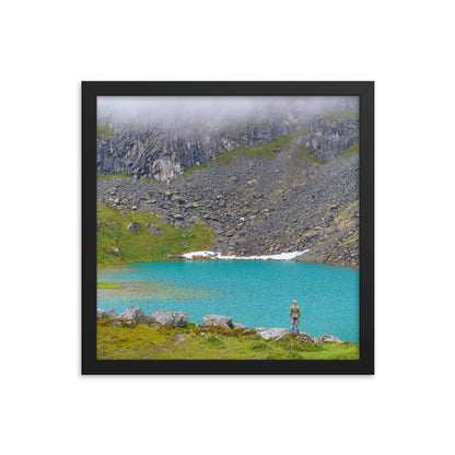 Mountain lake Alaska Framed poster