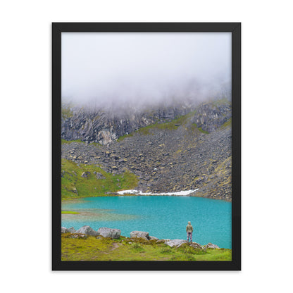 Mountain lake Alaska Framed poster