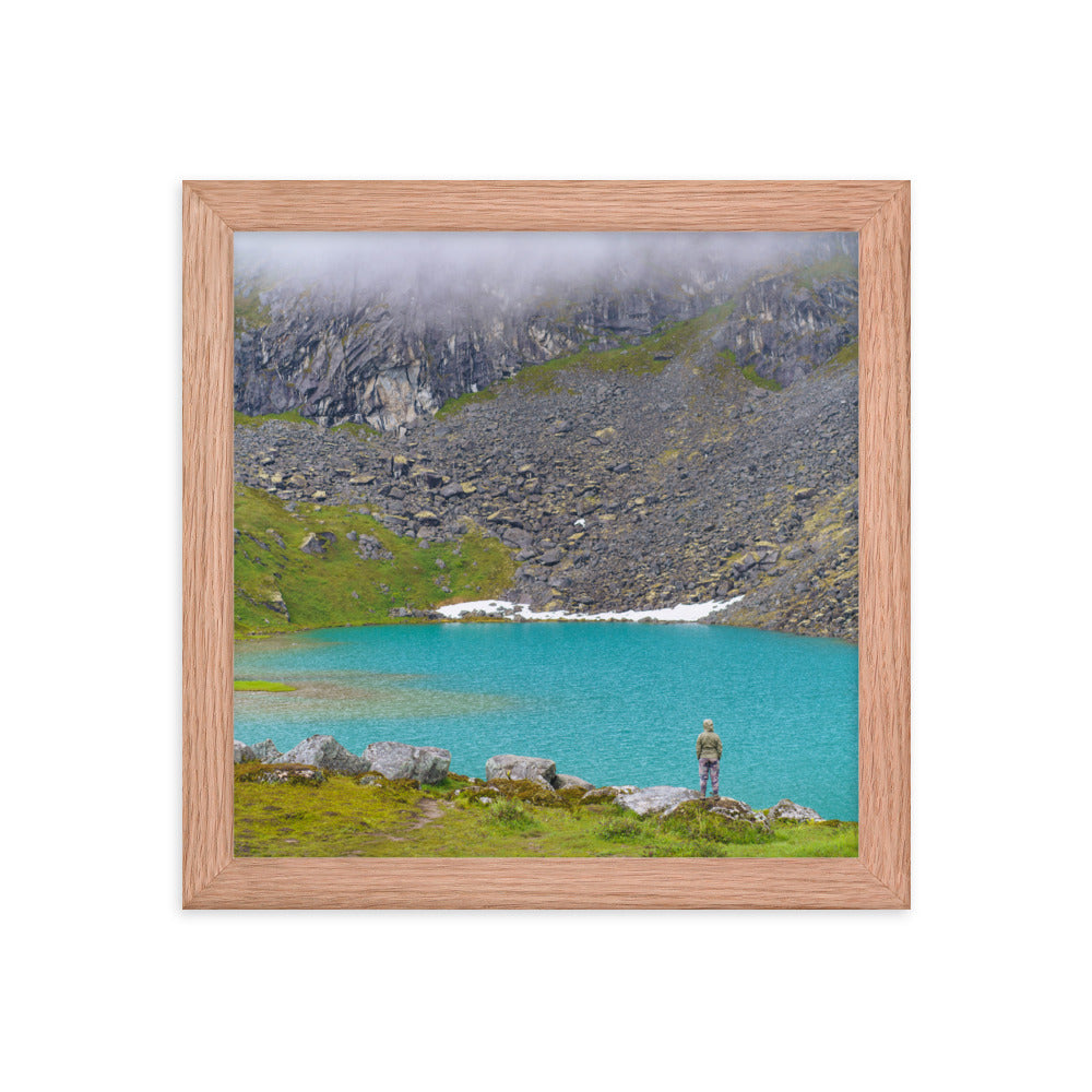 Mountain lake Alaska Framed poster