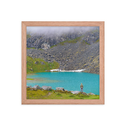 Mountain lake Alaska Framed poster