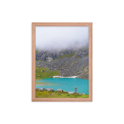 Mountain lake Alaska Framed poster