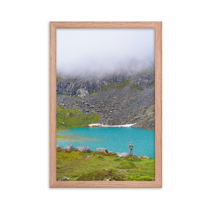 Mountain lake Alaska Framed poster