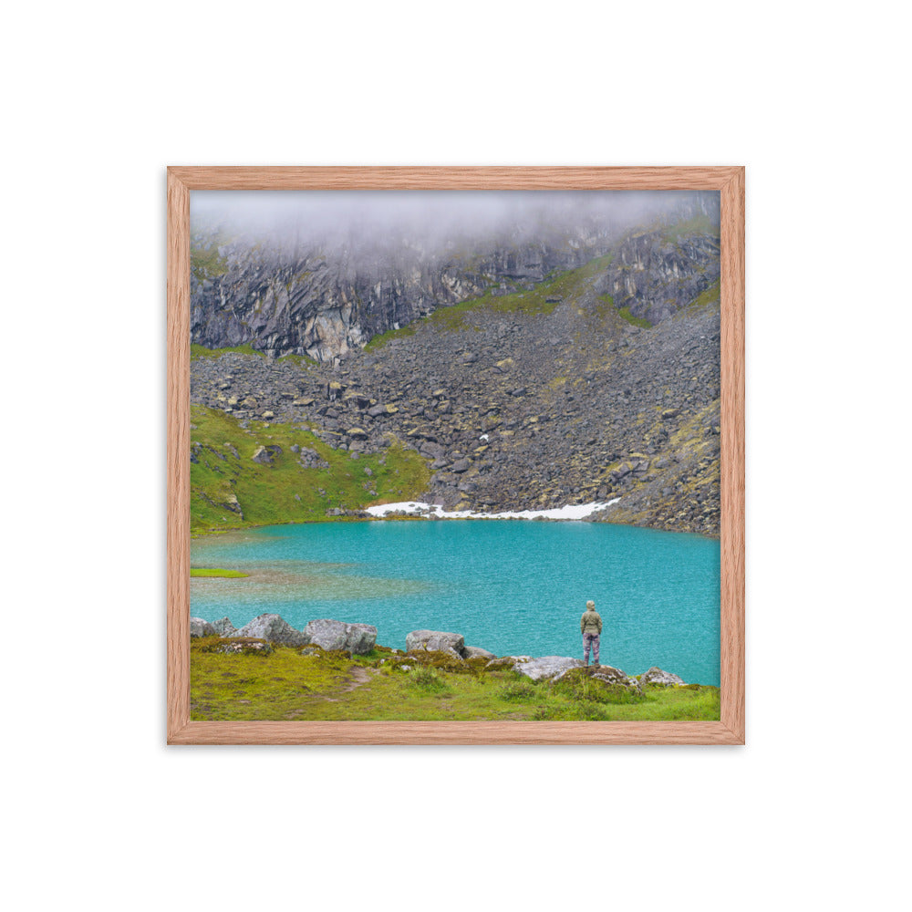 Mountain lake Alaska Framed poster