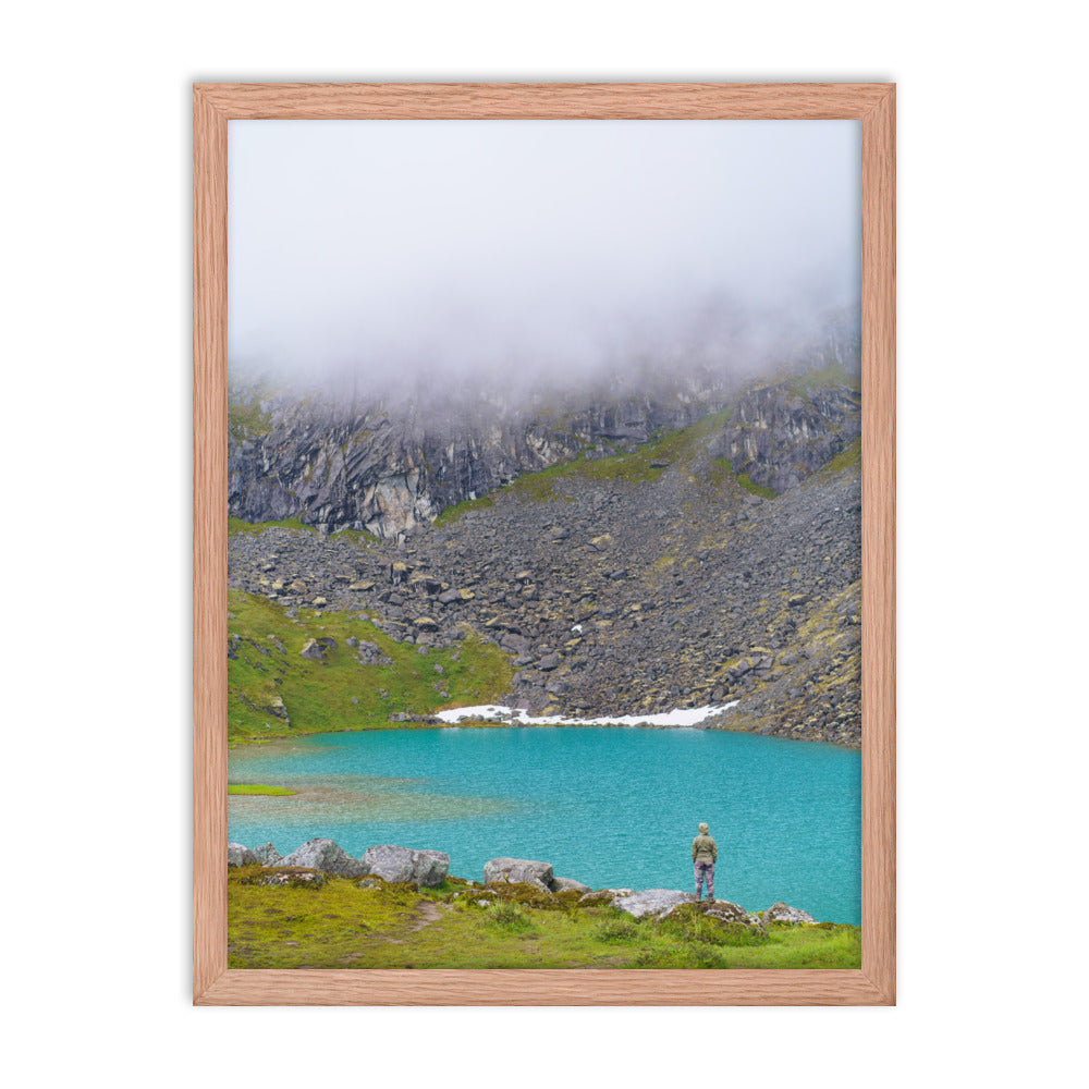 Mountain lake Alaska Framed poster