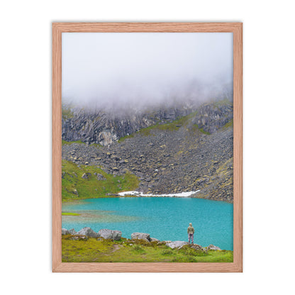 Mountain lake Alaska Framed poster