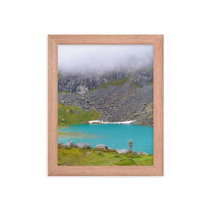 Mountain lake Alaska Framed poster