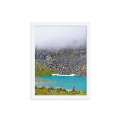 Mountain lake Alaska Framed poster