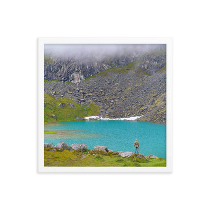 Mountain lake Alaska Framed poster