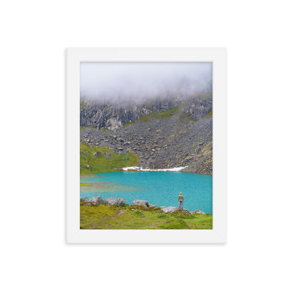 Mountain lake Alaska Framed poster