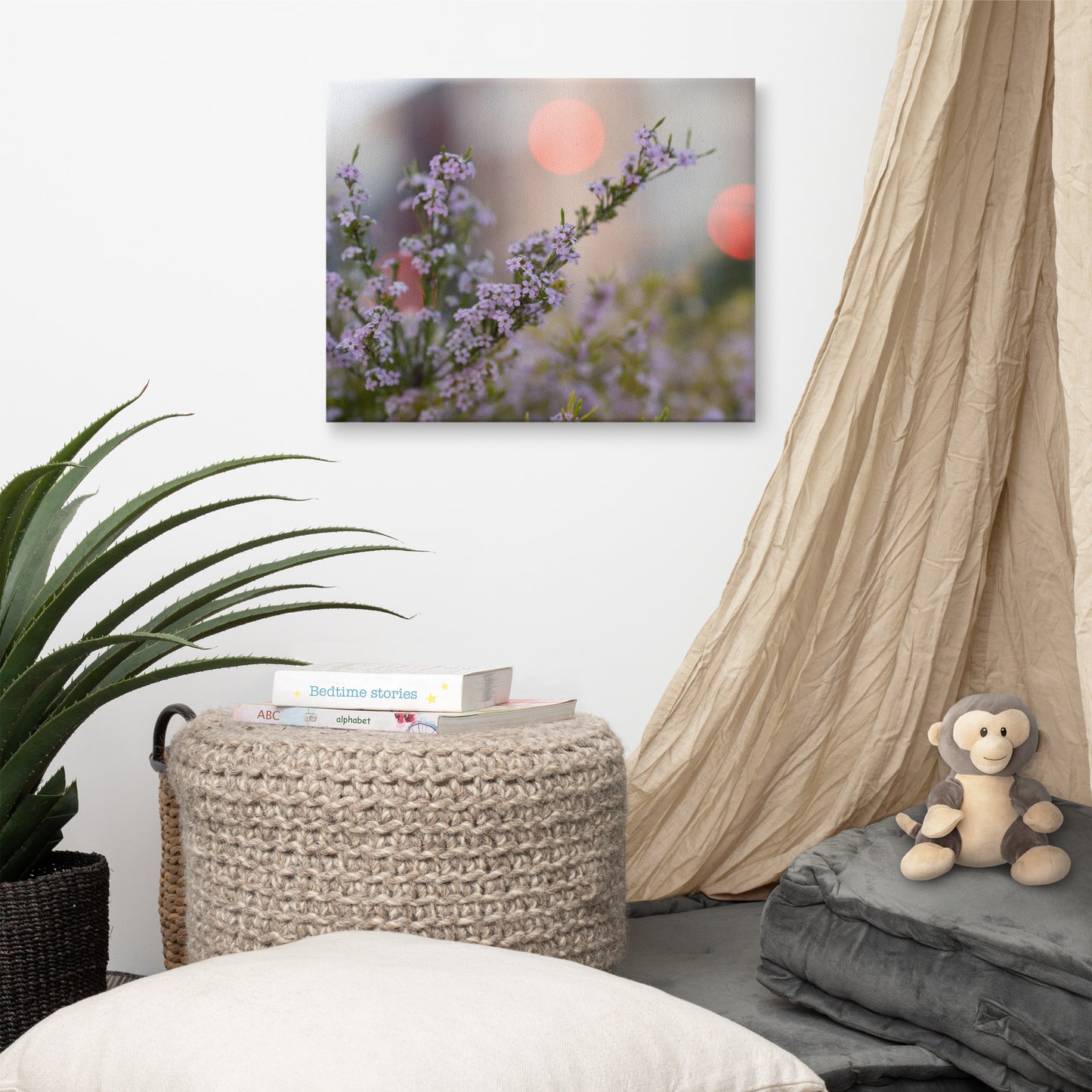 Evening Flowers Photo Canvas