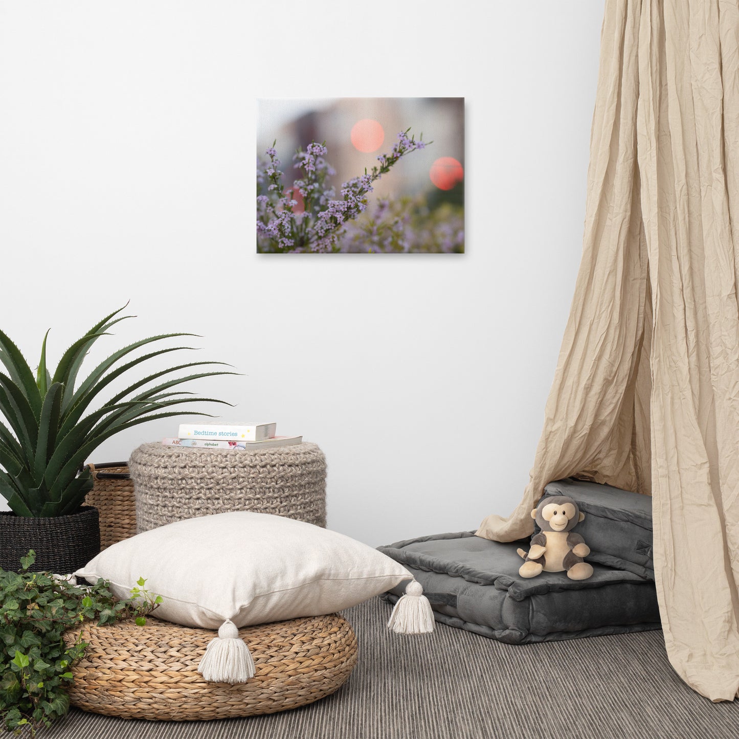 Evening Flowers Photo Canvas